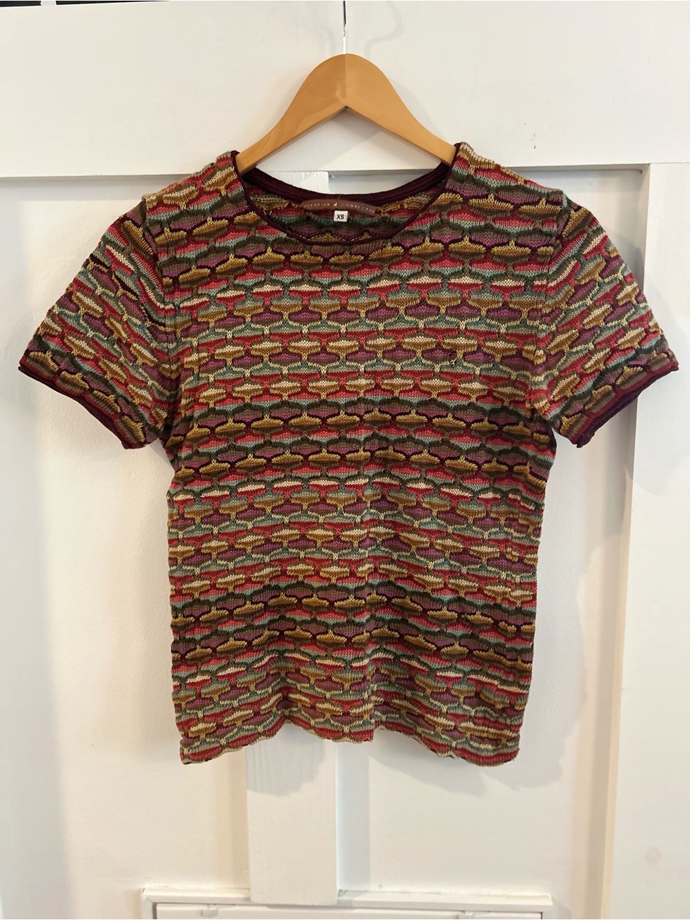 Peruvian Connection Geometric Knit Tee – XS – 100% Pima Cotton